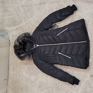 Women Parka Puffer With Faux Fur-Trimmed Detachable Hood